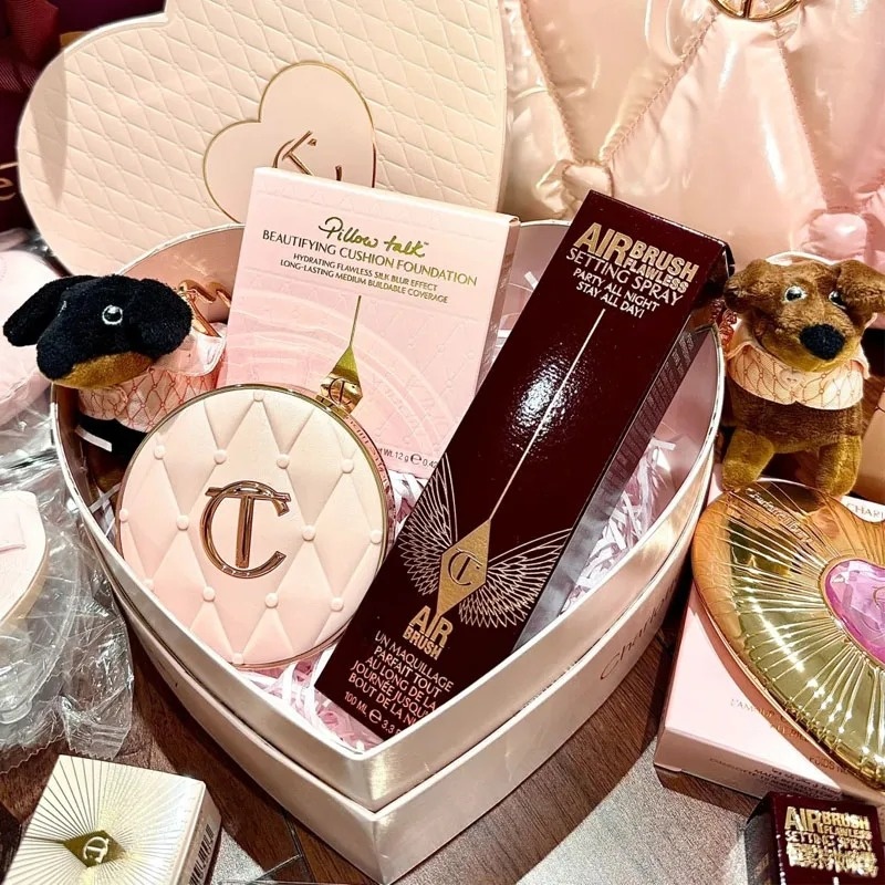 Luxury Skincare Kit - Charlotte Tilbury Collagen Lip Gloss Eyeshadow