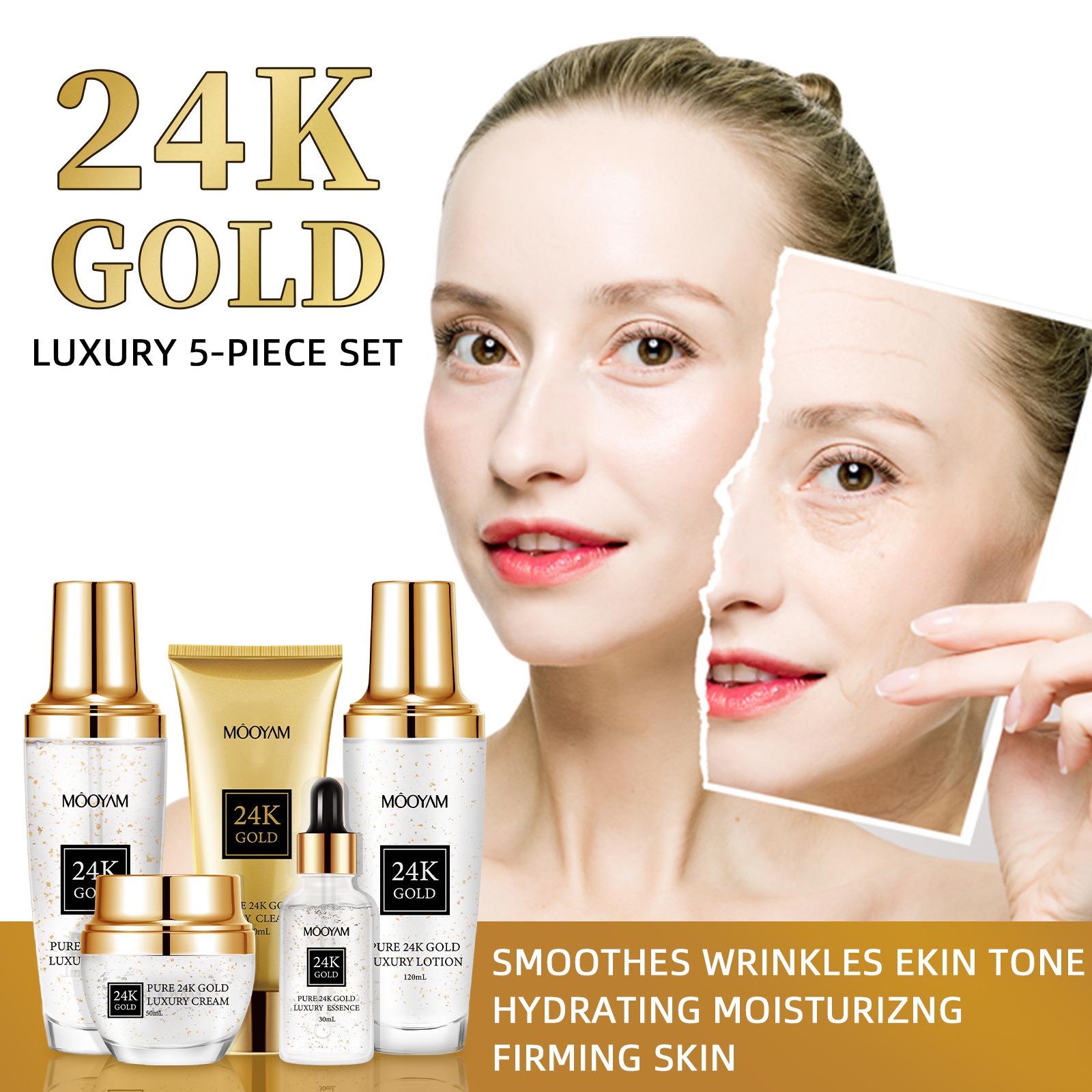 24K Gold LUXURY Moisturizin An - Luxury Skincare Kit 评论和价格